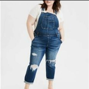 American Eagle Tomgirl overall destroyed dark XL